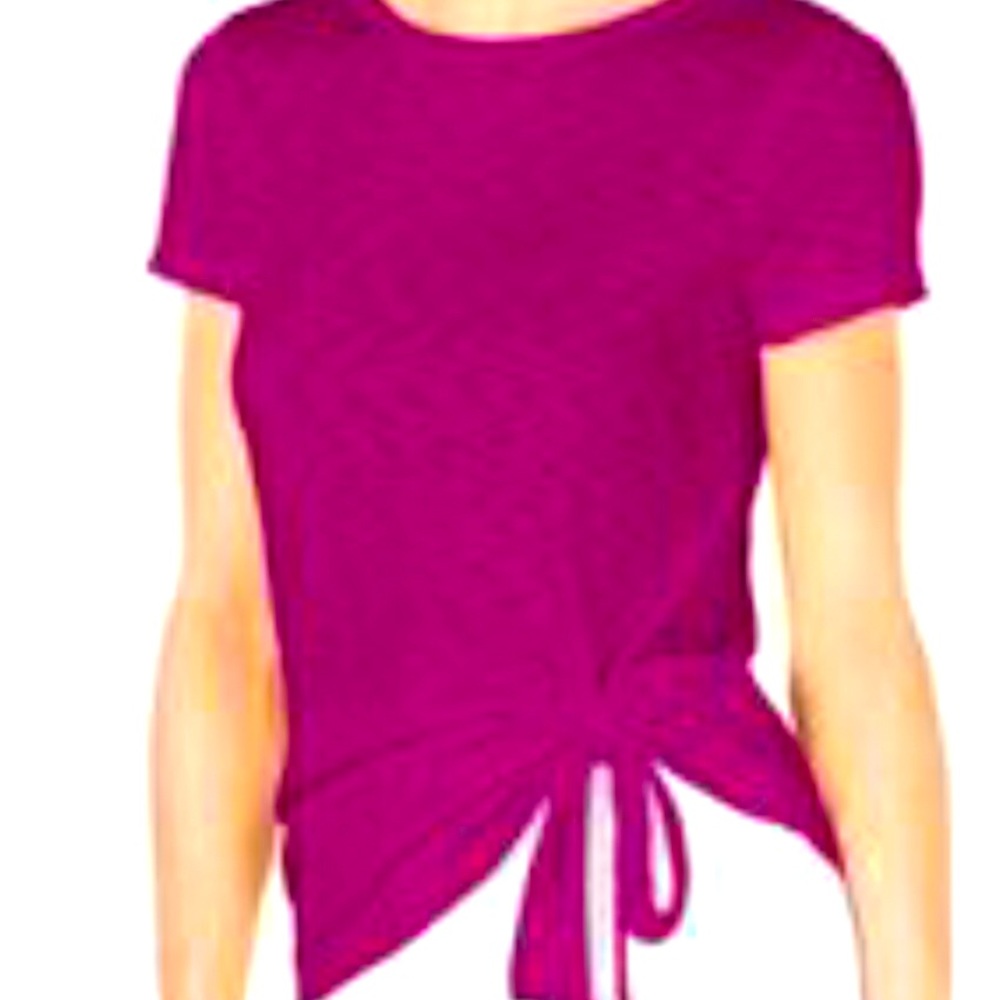 NWT I.N.C Petite Side-Ruched T-Shirt Small Petite Fuchsia color